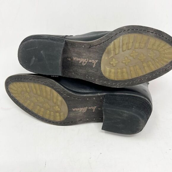 Sam Edelman Palmer Pointed Booties Women's 7 Black Leather Wrap Around Buckle - Picture 7 of 9